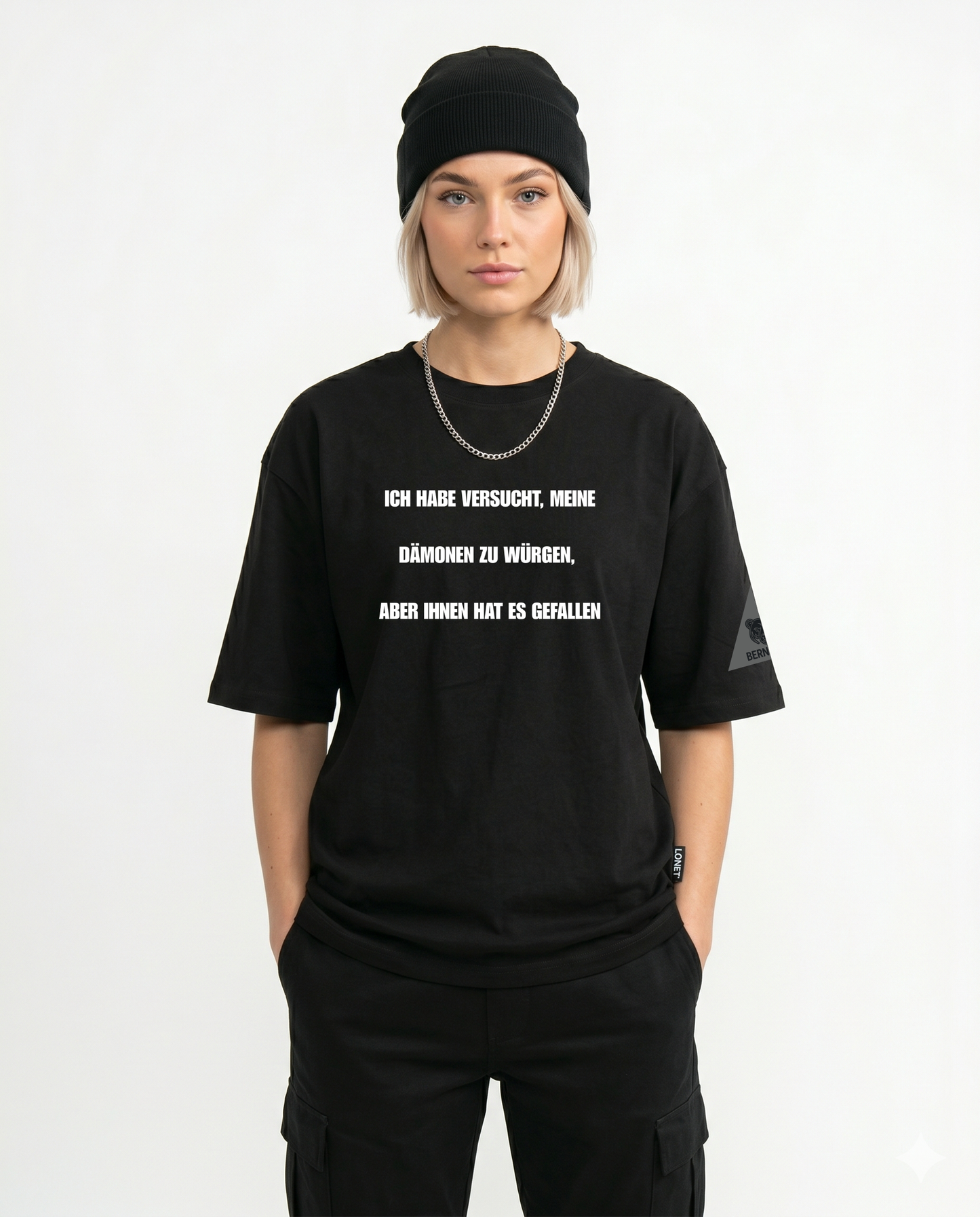 i tried to choke my demons, but they liked it  • white | black • relaxed tee • unisex • in 4 languages
