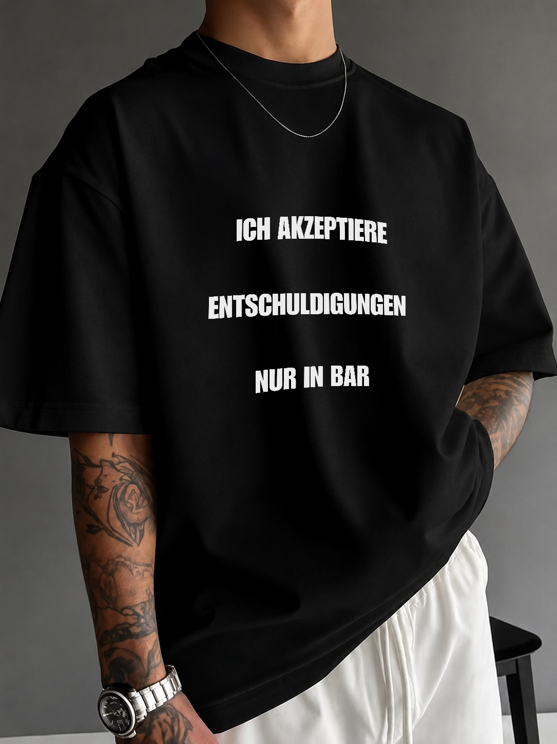 i only accept apologies in cash • white | black • relaxed tee • unisex • in 4 languages